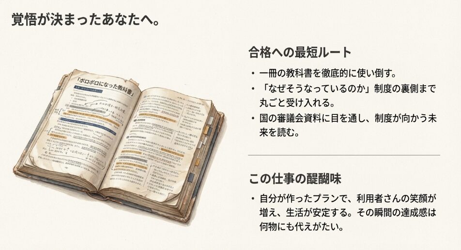 付箋や書き込みがびっしり入ったボロボロの教科書のイメージ画像