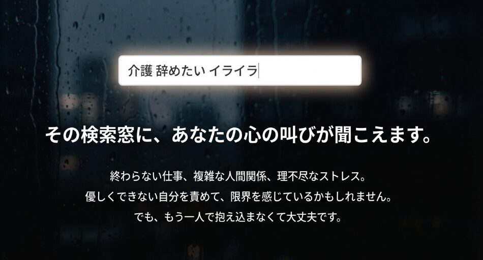 介護を辞めたいイライラという検索キーワードと心の限界