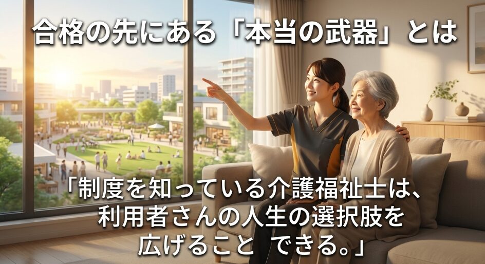 制度を知ることは利用者さんの人生の選択肢を広げる「本当の武器」になる