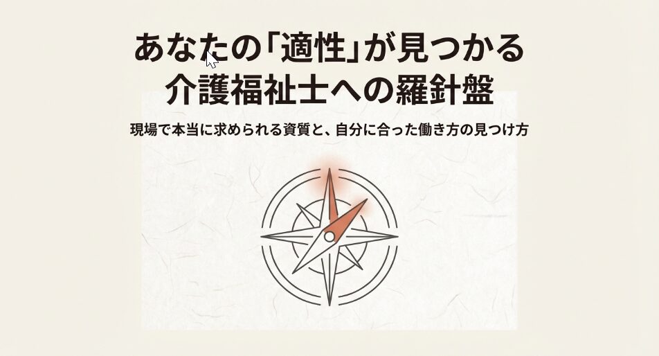 介護福祉士の適性を見つける羅針盤のイラスト