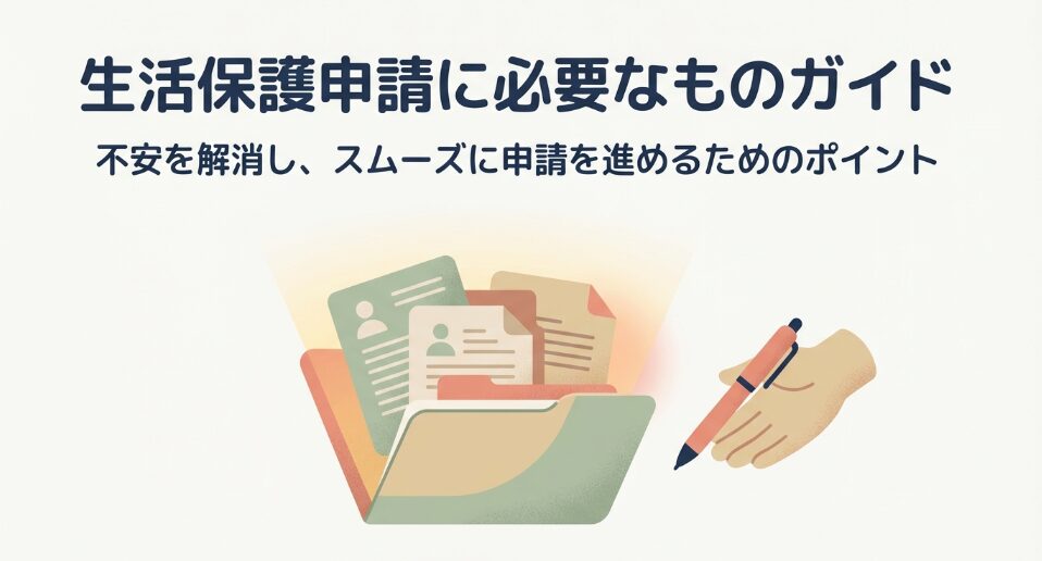生活保護の申請に必要な書類やスムーズに進めるためのポイントをまとめたガイド資料の表紙
