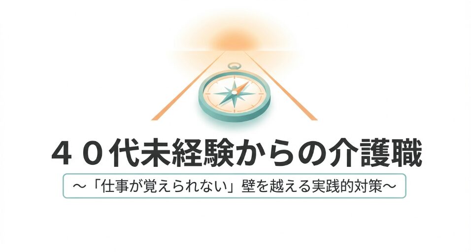 40代未経験からの介護職マニュアル。仕事が覚えられない壁を越える対策