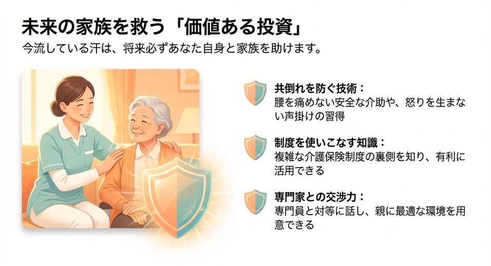 将来の家族を救う価値ある投資。共倒れを防ぐ技術や制度を使いこなす知識
