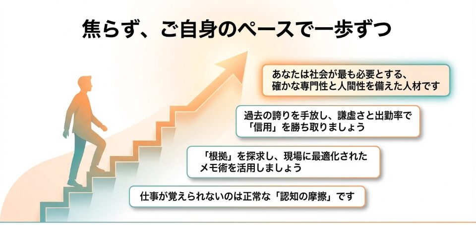 焦らず自分のペースで一歩ずつ。信用を勝ち取り根拠を探求する