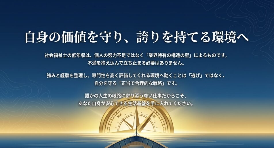 社会福祉士としての強みと経験を整理し、自身の価値を守り誇りを持てる環境へ