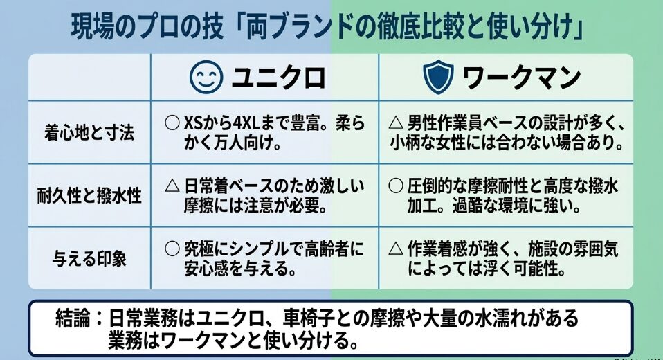 現場のプロの技 ユニクロとワークマンの徹底比較と使い分け