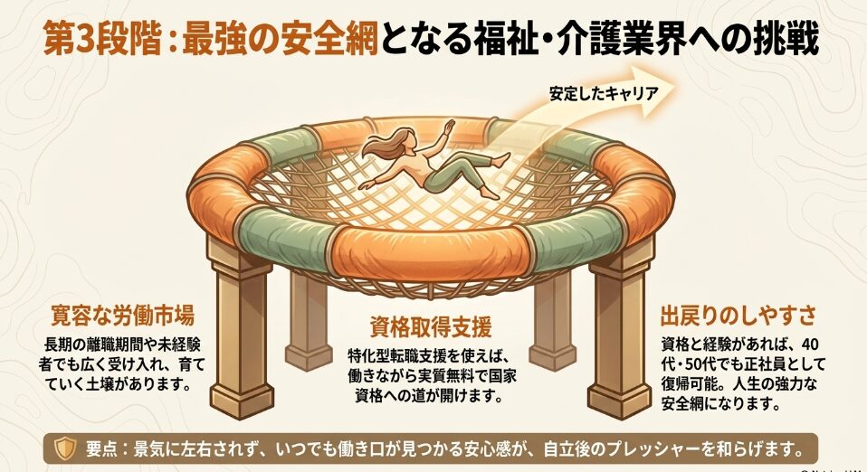 保護廃止後14日以内に必須となる国民健康保険への加入と国民年金の法定免除理由消滅届の手続き、および必要な持ち物をまとめた図解