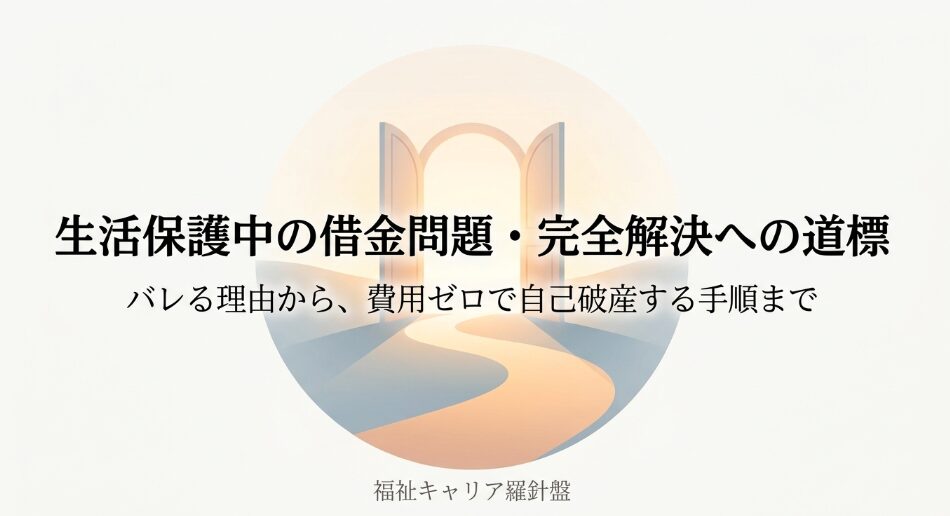 生活保護中の借金問題・完全解決への道標。バレる理由から費用ゼロでの自己破産手順までを解説。