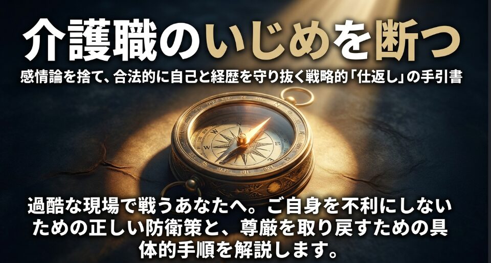 介護職のいじめを断つ、感情論を捨てて合法的に自己と経歴を守り抜く戦略的仕返しマニュアル