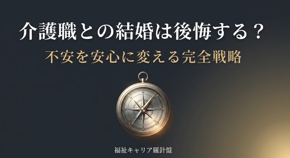 介護職との結婚は後悔する？不安を安心に変える完全戦略 福祉キャリア羅針盤