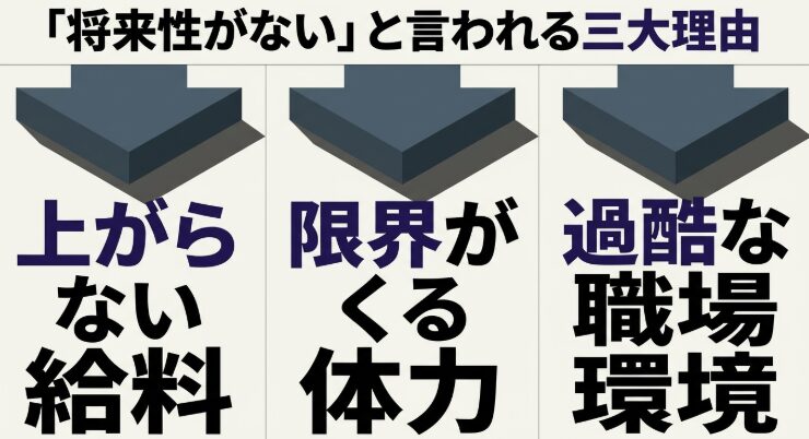 介護職に「将来性がない」と言われる三大理由（上がらない給料、限界がくる体力、過酷な職場環境）
